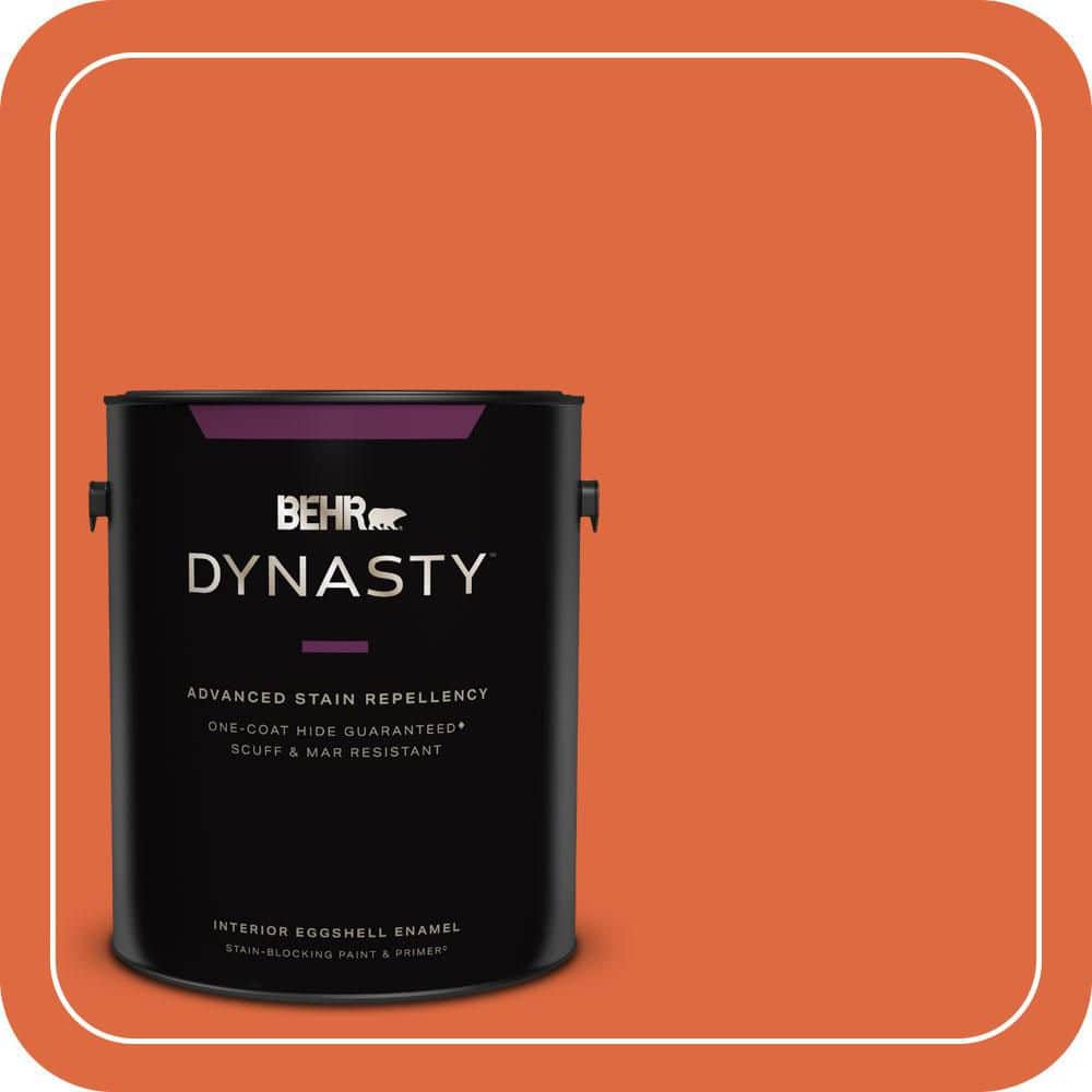 BEHR DYNASTY 1 gal. #P200-7 Bonfire Night Eggshell Enamel Interior Stain-Blocking Paint & Primer