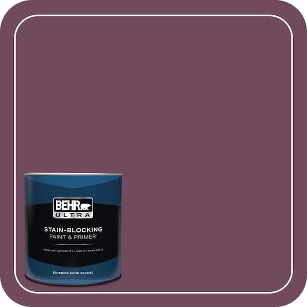 BEHR ULTRA 1 qt. #MQ1-39 Prussian Plum Satin Enamel Exterior Paint & Primer (2)