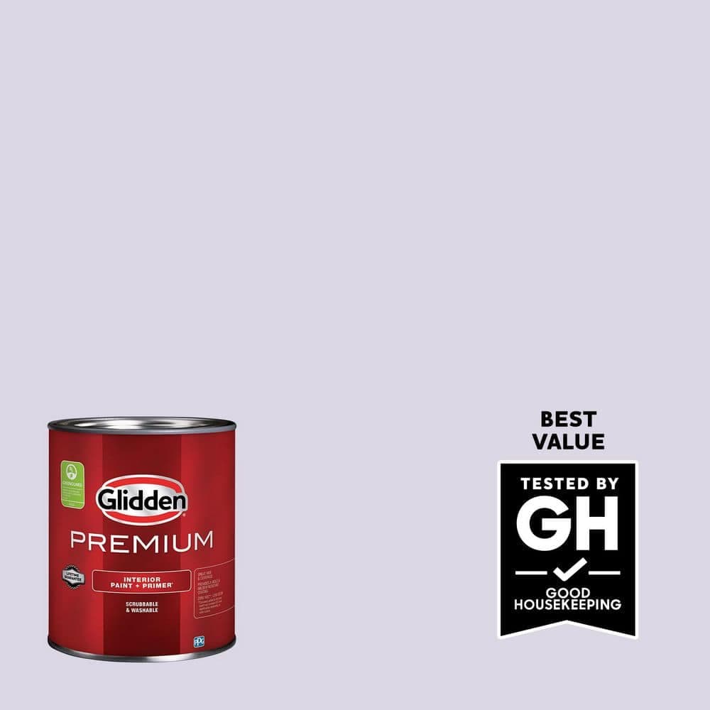Glidden Premium 1 qt. PPG1247-3 Misty Violet Flat Interior Paint (1)