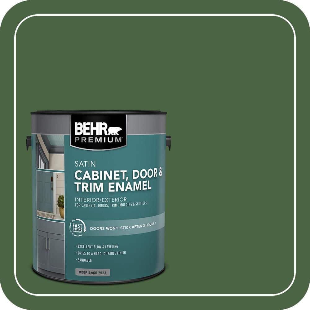 BEHR PREMIUM 1 gal. #S400-7 Deep Viridian Satin Enamel Interior/Exterior Cabinet, Door & Trim Paint