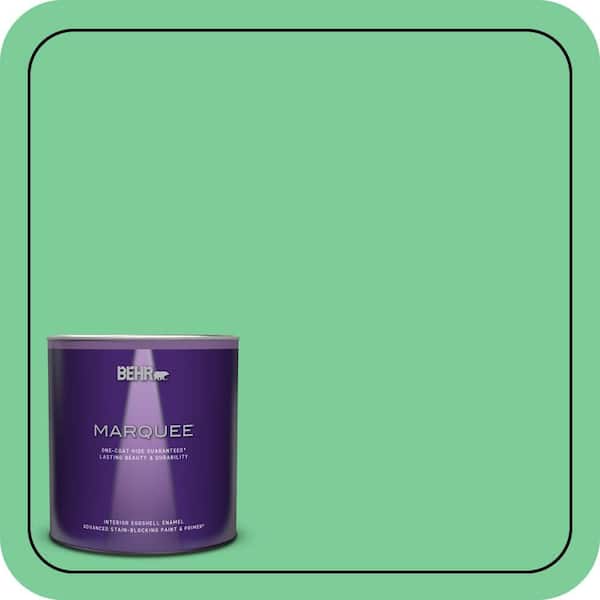 BEHR MARQUEE 1 qt. #460B-4 Garden Glow Eggshell Enamel Interior Paint & Primer (2)