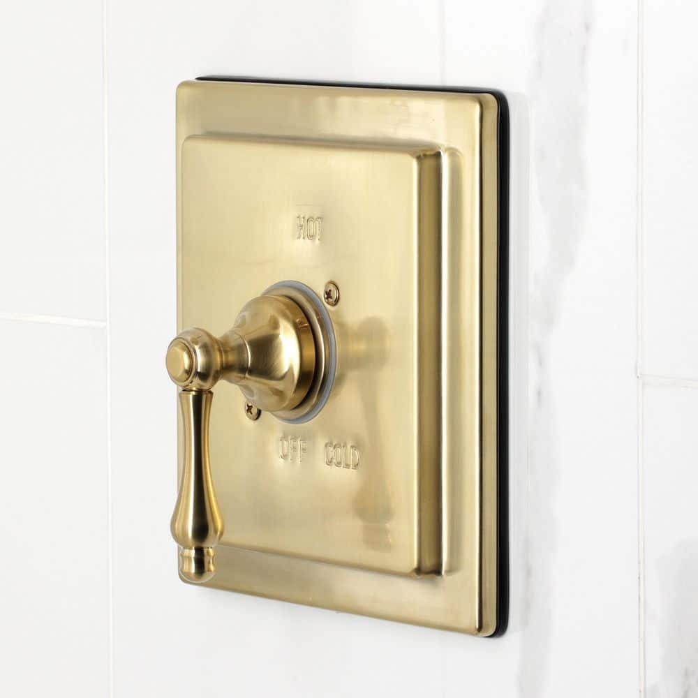 Kingston Brass Revival 1-Handle 1-Spray Tub and Shower Faucet 1.8 GPM in Brushed Brass (3)