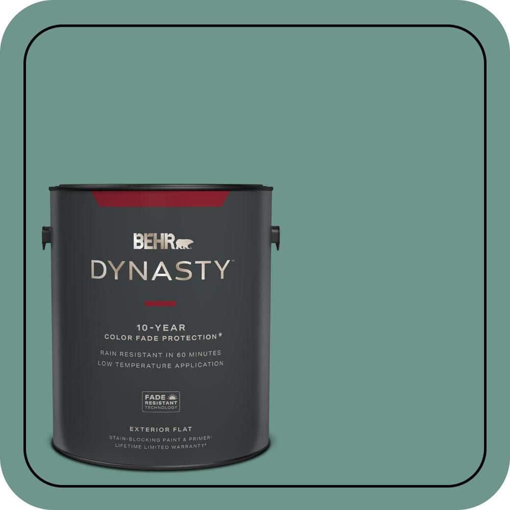 BEHR DYNASTY 1 gal. #M440-5 Lunar Tide Flat Exterior Stain-Blocking Paint & Primer