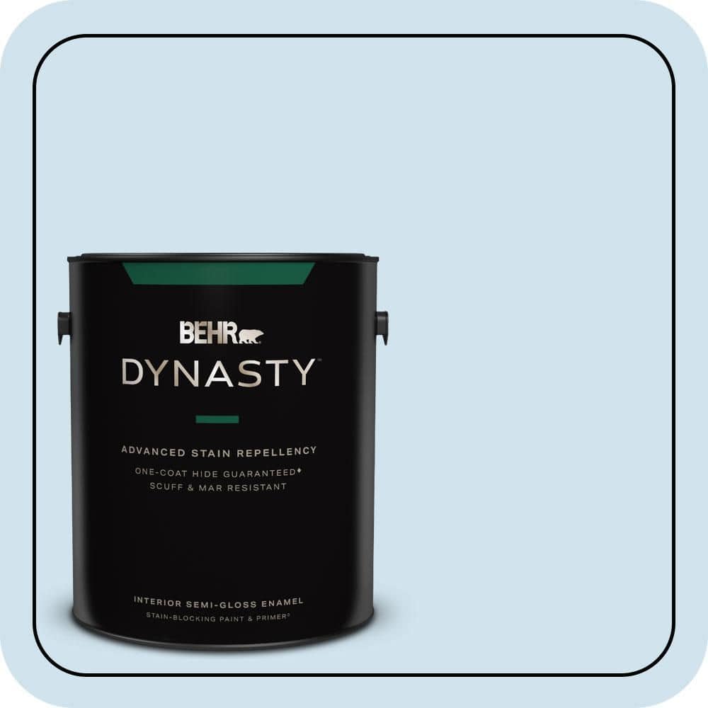 BEHR DYNASTY 1 gal. #M520-1A Soft Cloud Semi-Gloss Enamel Interior Stain-Blocking Paint & Primer