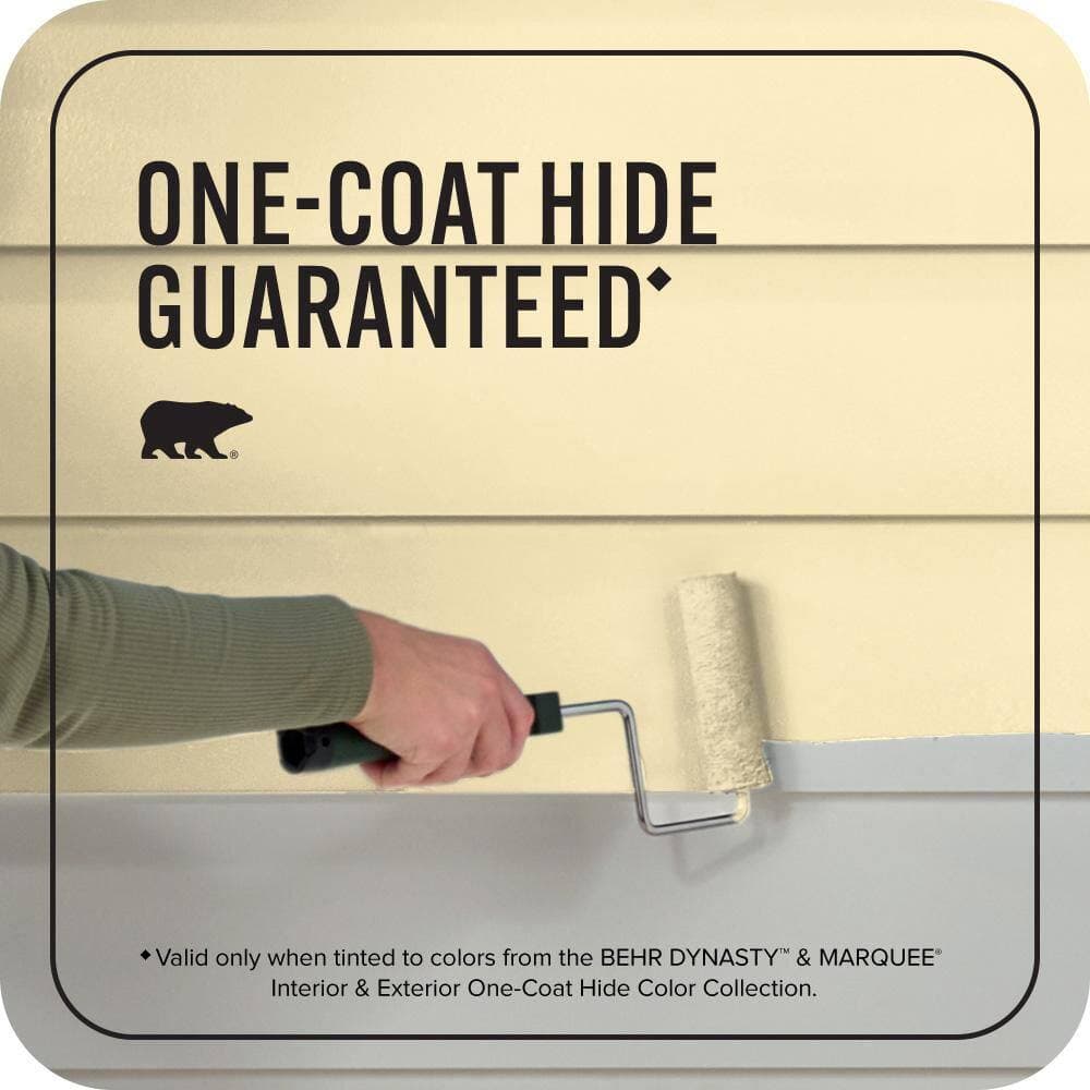 BEHR MARQUEE 1 gal. #P290-1 Soft Buttercup Flat Exterior Paint & Primer (3)
