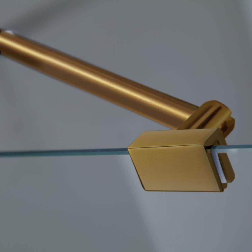 Aston Avalux GS 38 in. x 34 in. x 72 in. Rectangular Pivot Frameless Corner Shower Enclosure in Brushed Gold with Clear Glass (3)