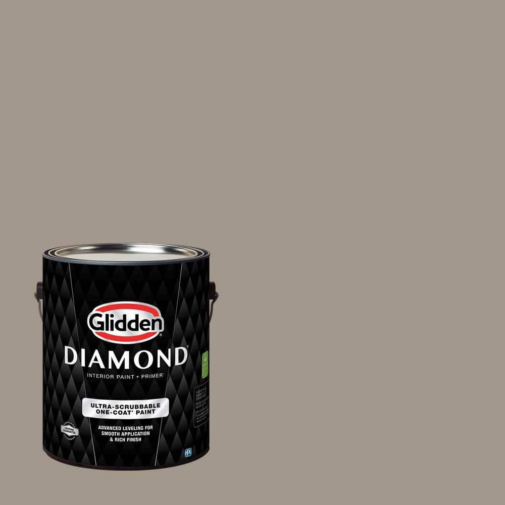 Glidden Diamond 1 gal. PPG1000-4 Winter Cocoa Ultra-Flat Interior Paint with Primer