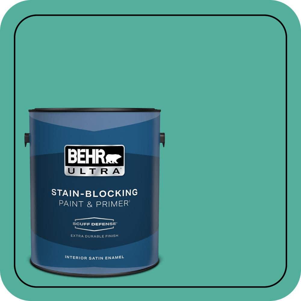 BEHR ULTRA 1 gal. #P440-5 Water Park Extra Durable Satin Enamel Interior Paint & Primer