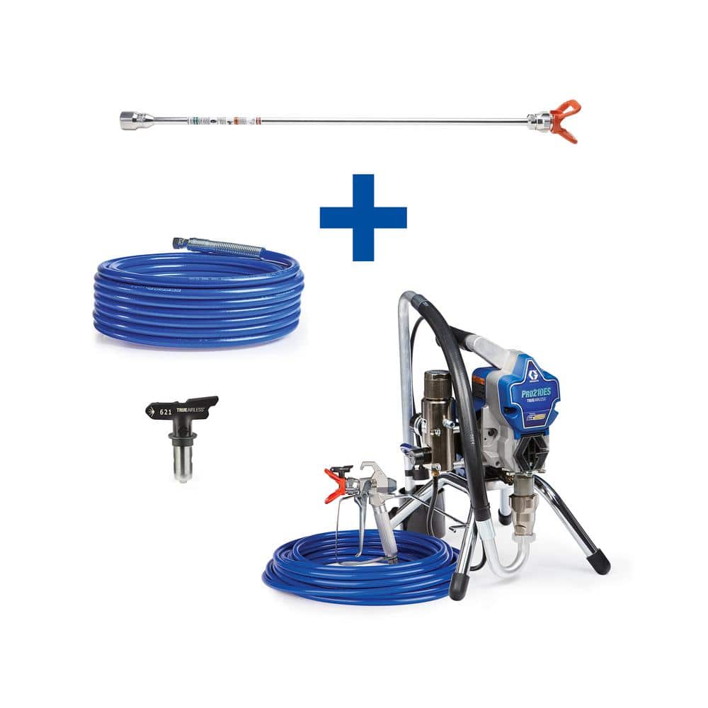 Graco Pro 210ES Stand Airless Paint Sprayer with 20 in. Extension, 50 ft. Hose and TRU621 Spray Tip