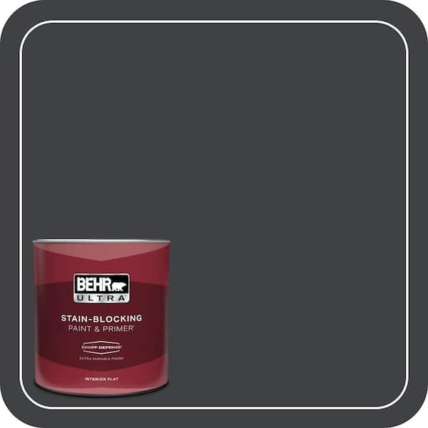 BEHR PREMIUM PLUS #750F-7 Deep Space Enamel Interior/Exterior Paint & Primer Color Sample (4)
