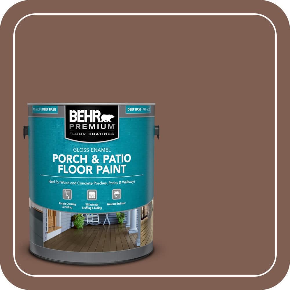 BEHR PREMIUM 1 gal. #N160-6 Spanish Chestnut Gloss Enamel Interior/Exterior Porch and Patio Floor Paint