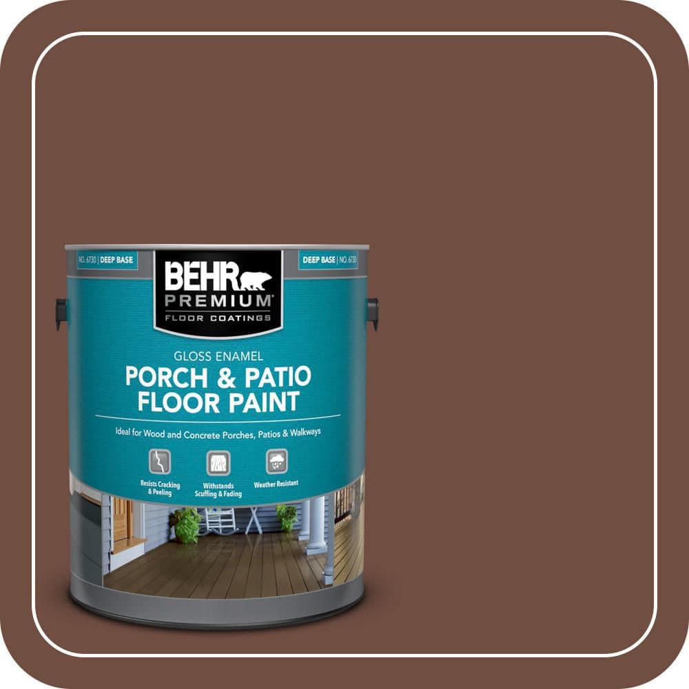 BEHR PREMIUM 1 gal. #N160-7 Brown Velvet Gloss Enamel Interior/Exterior Porch and Patio Floor Paint