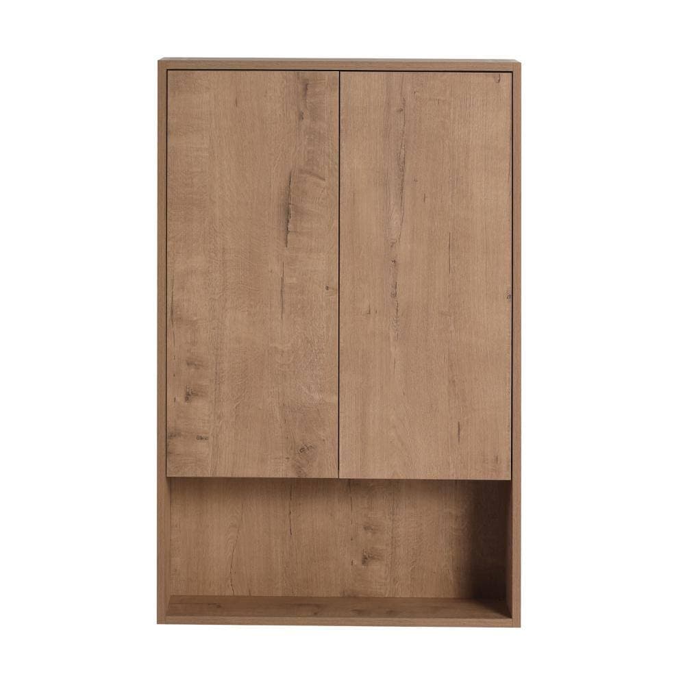 UPIKER 23.3 in. W x 5.9 in. D x 37.4 in. H Bathroom Storage Wall Cabinet in Imitative Oak (2)