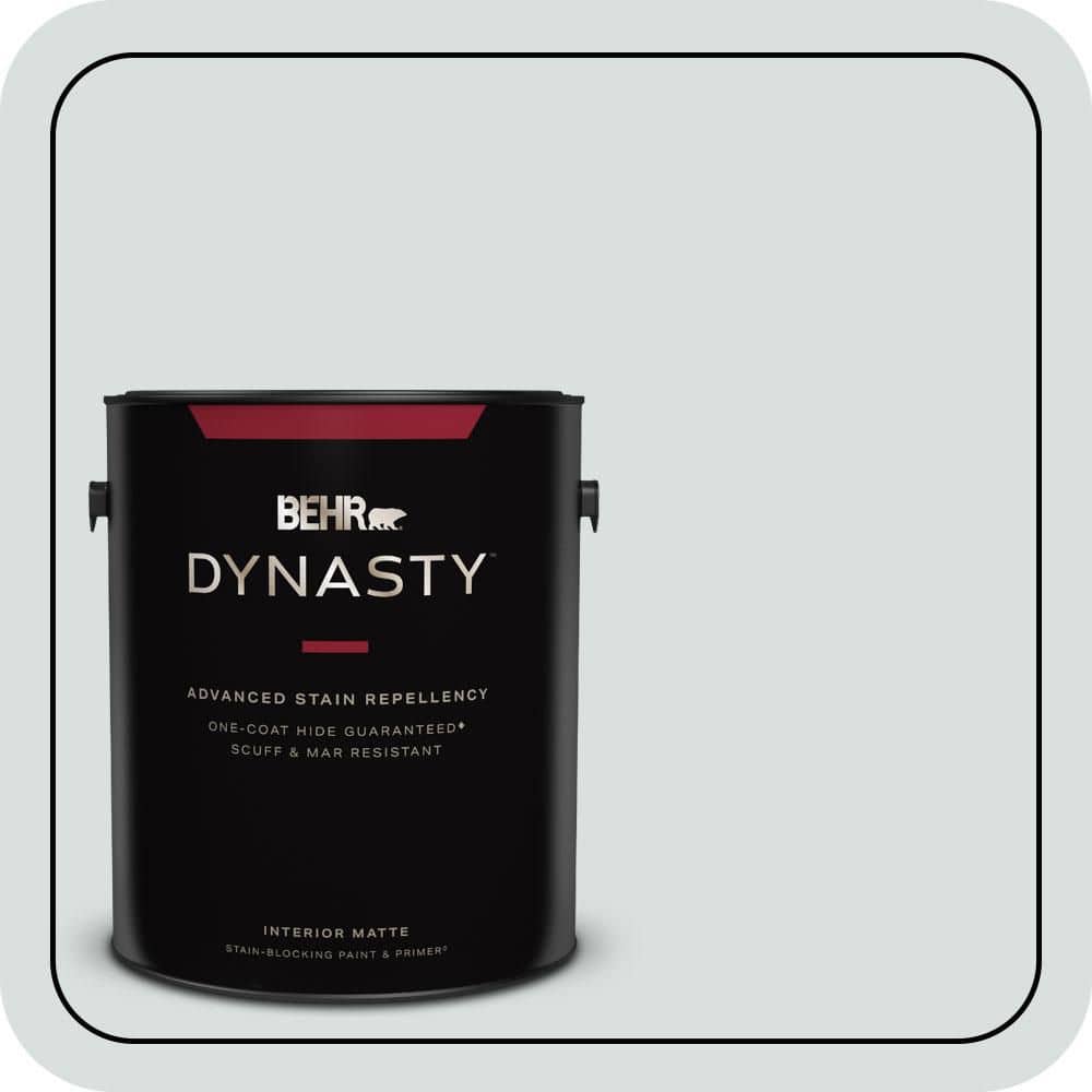 BEHR DYNASTY 1 gal. #MQ3-50 River Veil One-Coat Hide Matte Interior Stain-Blocking Paint & Primer