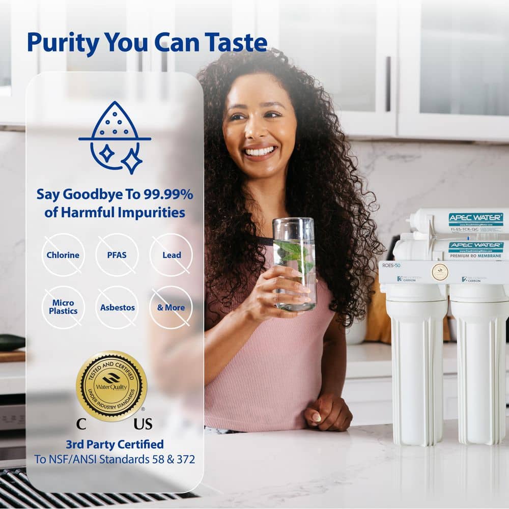 APEC Water Systems Essence Premium Quality 75 GPD pH+ Alkaline Mineral Under-Sink Reverse Osmosis Drinking Water Filter System (4)
