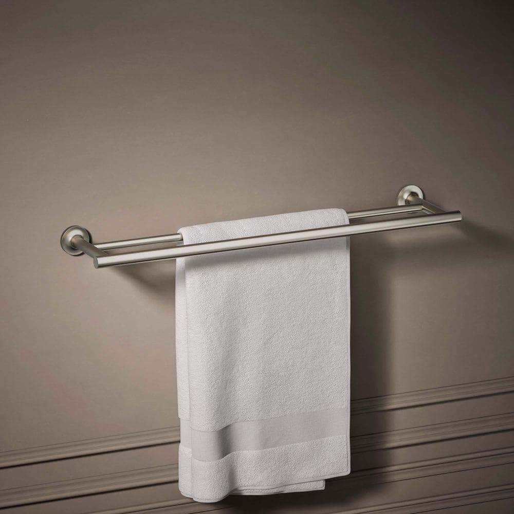 KOHLER Purist 24 in. Double Towel Bar in Vibrant Brushed Nickel (2)