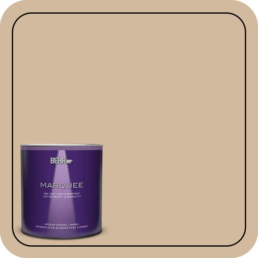 BEHR MARQUEE 1 qt. #S280-3 Practical Tan Eggshell Enamel Interior Paint & Primer (1)