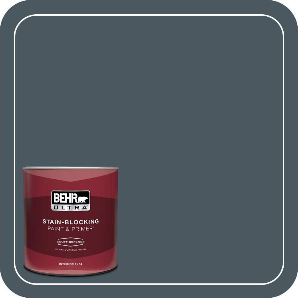 BEHR ULTRA 1 qt. #S470-7 Undersea Extra Durable Flat Interior Paint & Primer