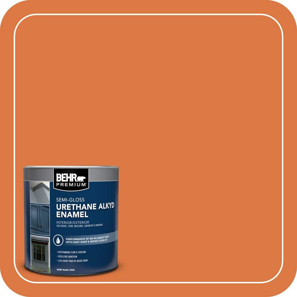 BEHR PREMIUM 1 qt. #P210-7 Japanese Koi Semi-Gloss Enamel Urethane Alkyd Interior/Exterior Paint (1)