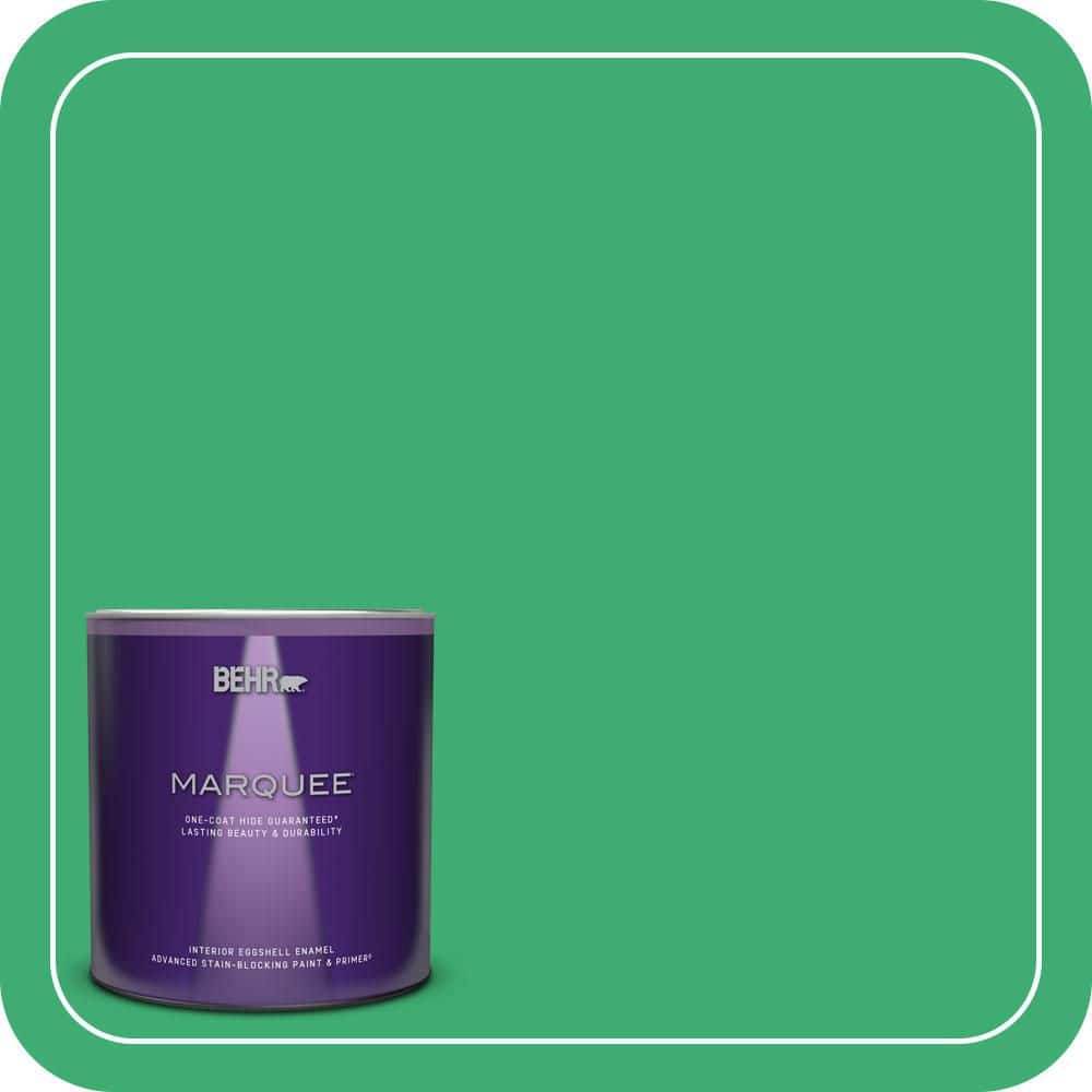 BEHR MARQUEE 1 qt. #460B-5 Fresh Greens Eggshell Enamel Interior Paint & Primer