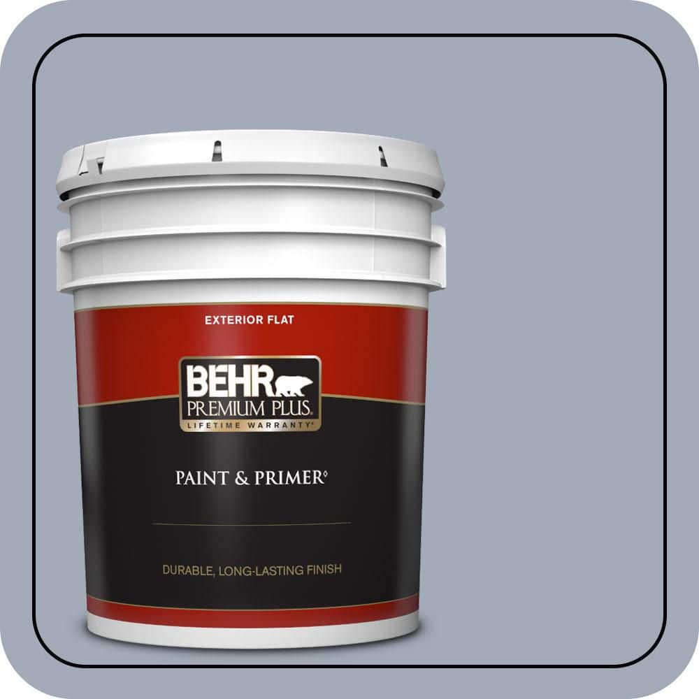 BEHR PREMIUM PLUS 5 gal. #610F-5 Ridge View Flat Exterior Paint & Primer