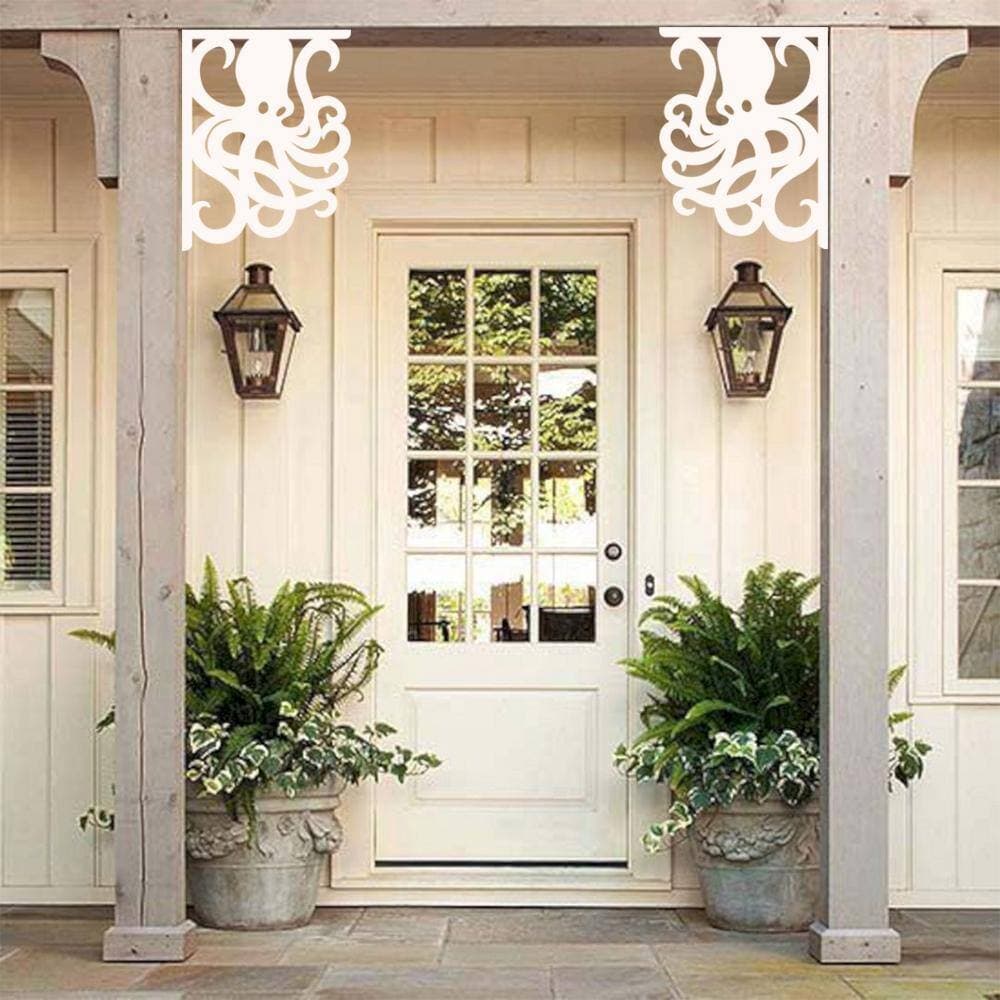 Nature Brackets 16 in. Paintable PVC Decorative Octopus Mailbox or Porch Bracket (3)