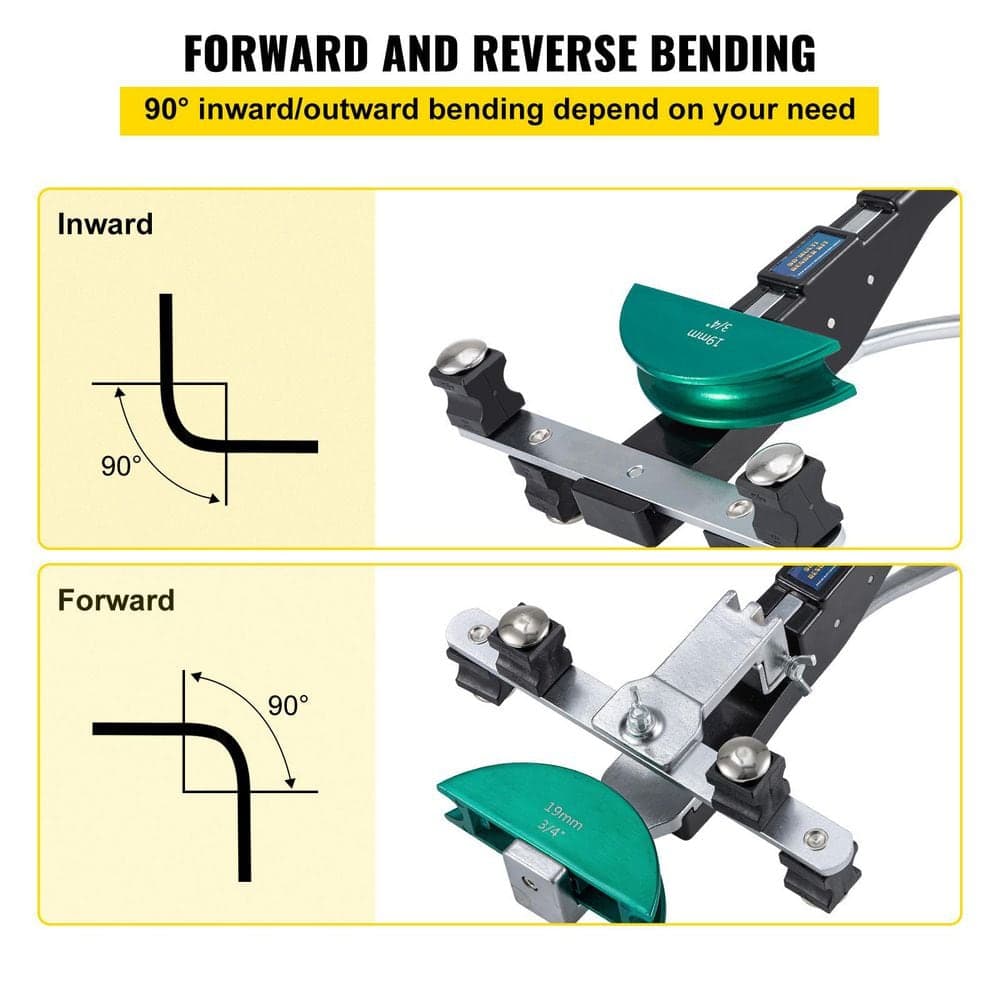 SKYSHALO Copper Pipe Bender, 7 Colorful Dies 1/4-7/8 in. 90 Degrees Forward and Reverse Bending, 6-22 mm for Copper (3)