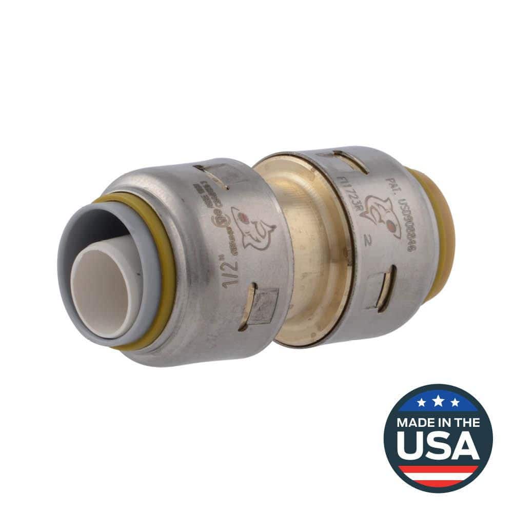 SharkBite Max 1/2 in. Push-to-Connect Brass Polybutylene Conversion Coupling Fitting Pro Pack