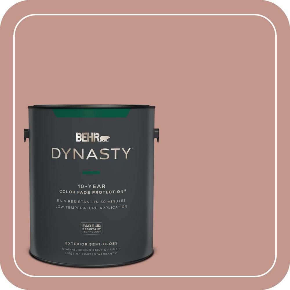 BEHR DYNASTY 1 gal. #MQ1-18 Pressed Blossoms Semi-Gloss Enamel Exterior Stain-Blocking Paint & Primer