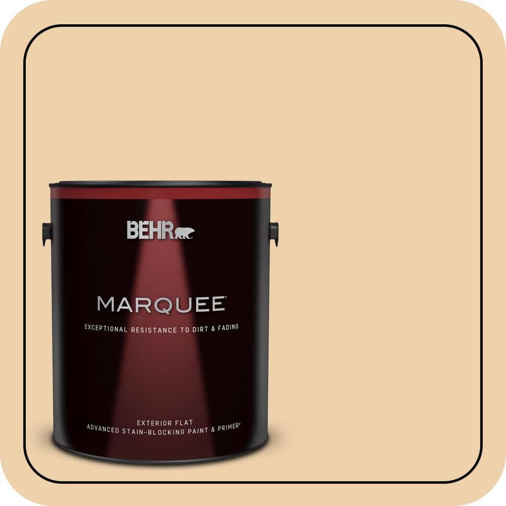 BEHR MARQUEE 1 gal. #MQ3-43 Ceramic Beige Flat Exterior Paint & Primer (1)