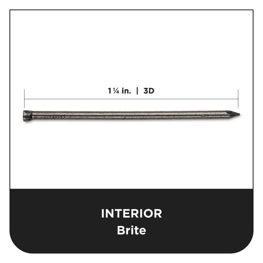 PRO-FIT 1-1/4 in. (3D) Brite Finish Nail 1 lb. (693-Count) (3)