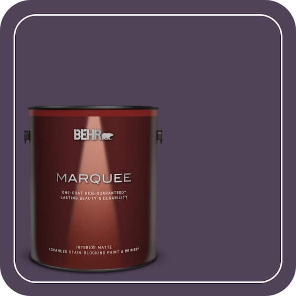 BEHR MARQUEE 1 gal. #S-H-660 Blackberry Harvest Matte Interior Paint & Primer (2)