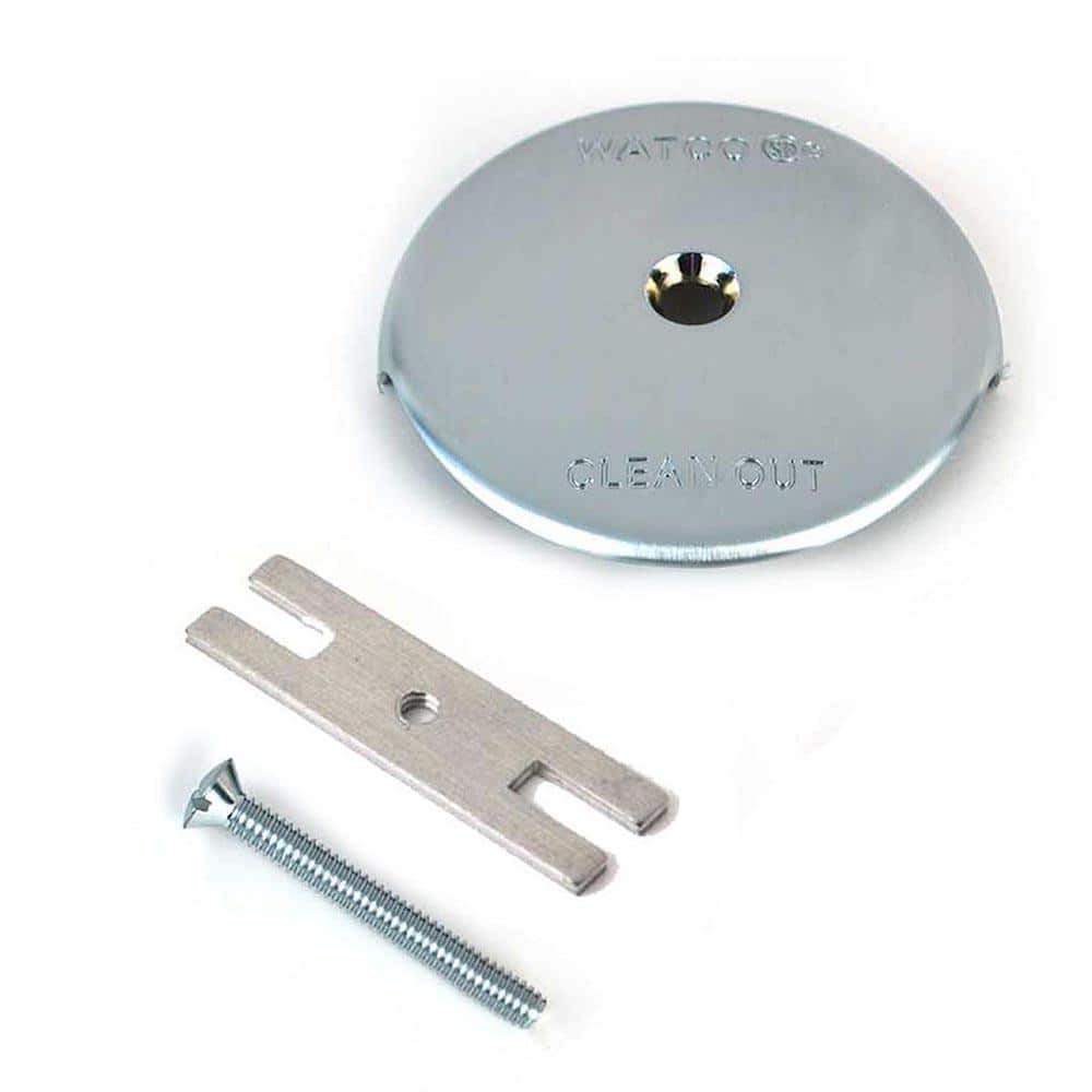 Watco 1-Hole Bathtub Overflow Plate Kit in Chrome Plated