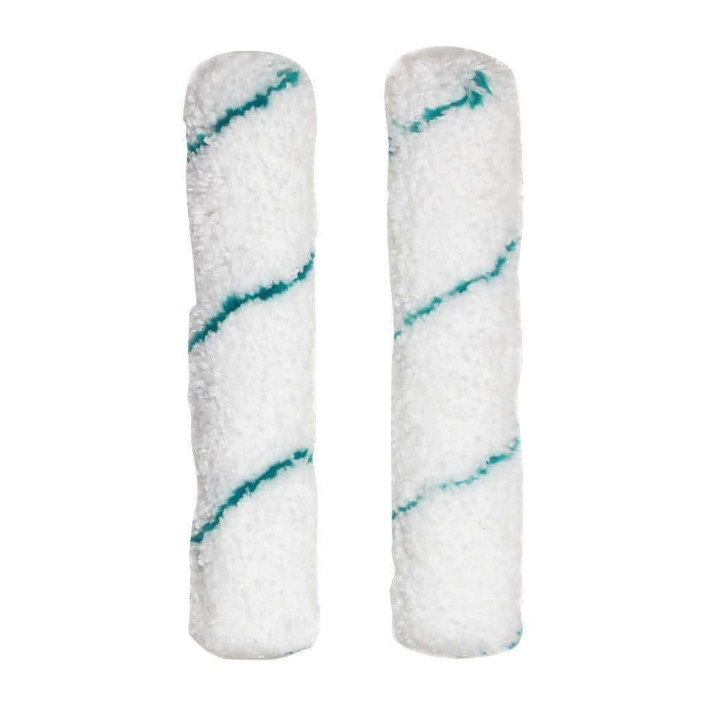 PRIVATE BRAND UNBRANDED Premium Green Stripe Mini Paint Roller Cover (2)