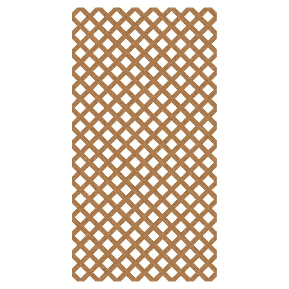 Veranda 4 ft. x 8 ft. Sierra Cedar Classic Diamond Vinyl Lattice Panel