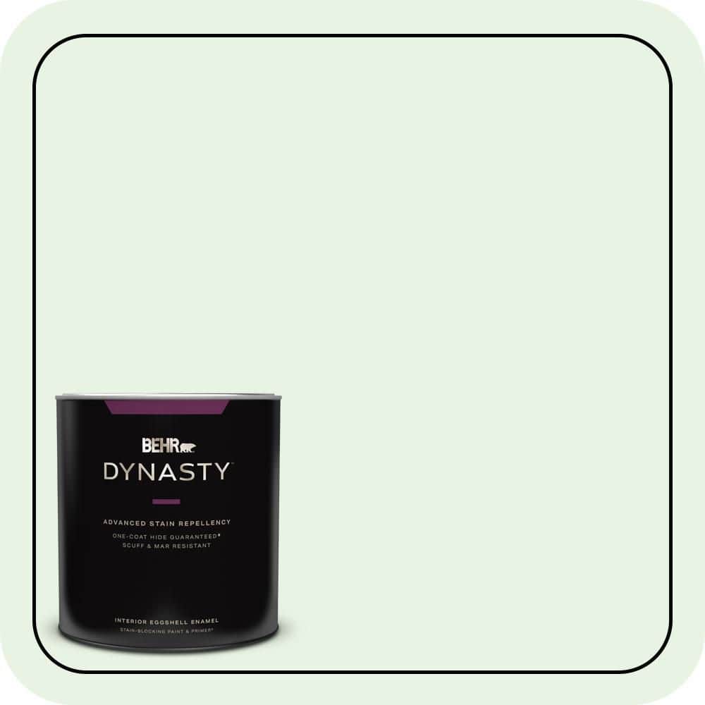 BEHR DYNASTY 1 qt. #450C-1 Dinner Mint Eggshell Enamel Interior Stain-Blocking Paint & Primer