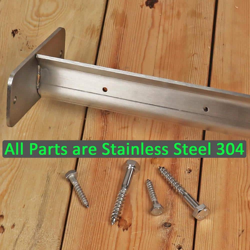 Afoxsos Stainless Steel Pre-Drilled Post/Studdle Pickets for 1/8 in. Level Deck Cable Railing Fittings-(2-Pack) (3)