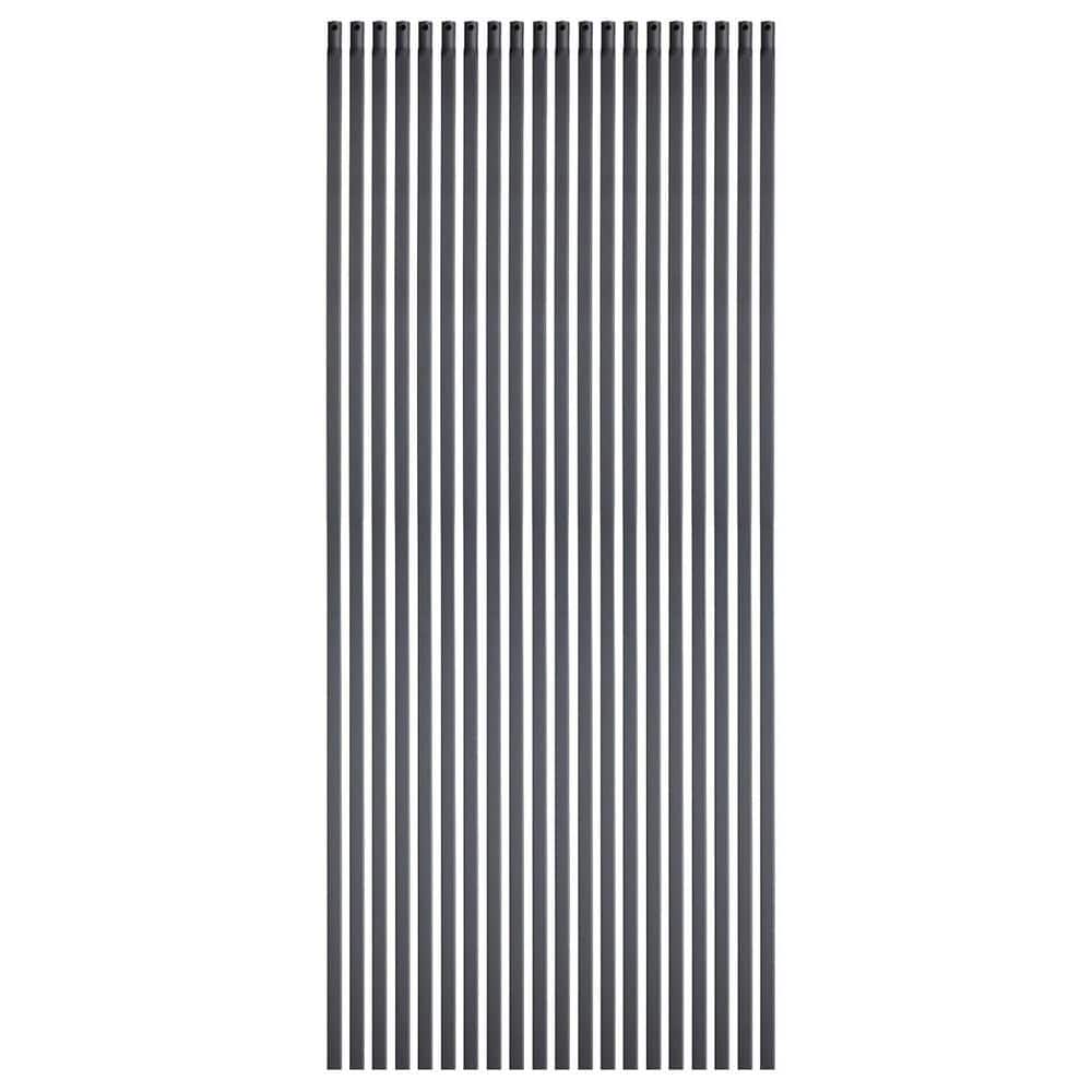 Afoxsos 44 in. H x 0.5 in. W Black Iron Stair Railing Kit Modern Durable Indoor Balusters for Safe and Stylish Home Aluminum (1)