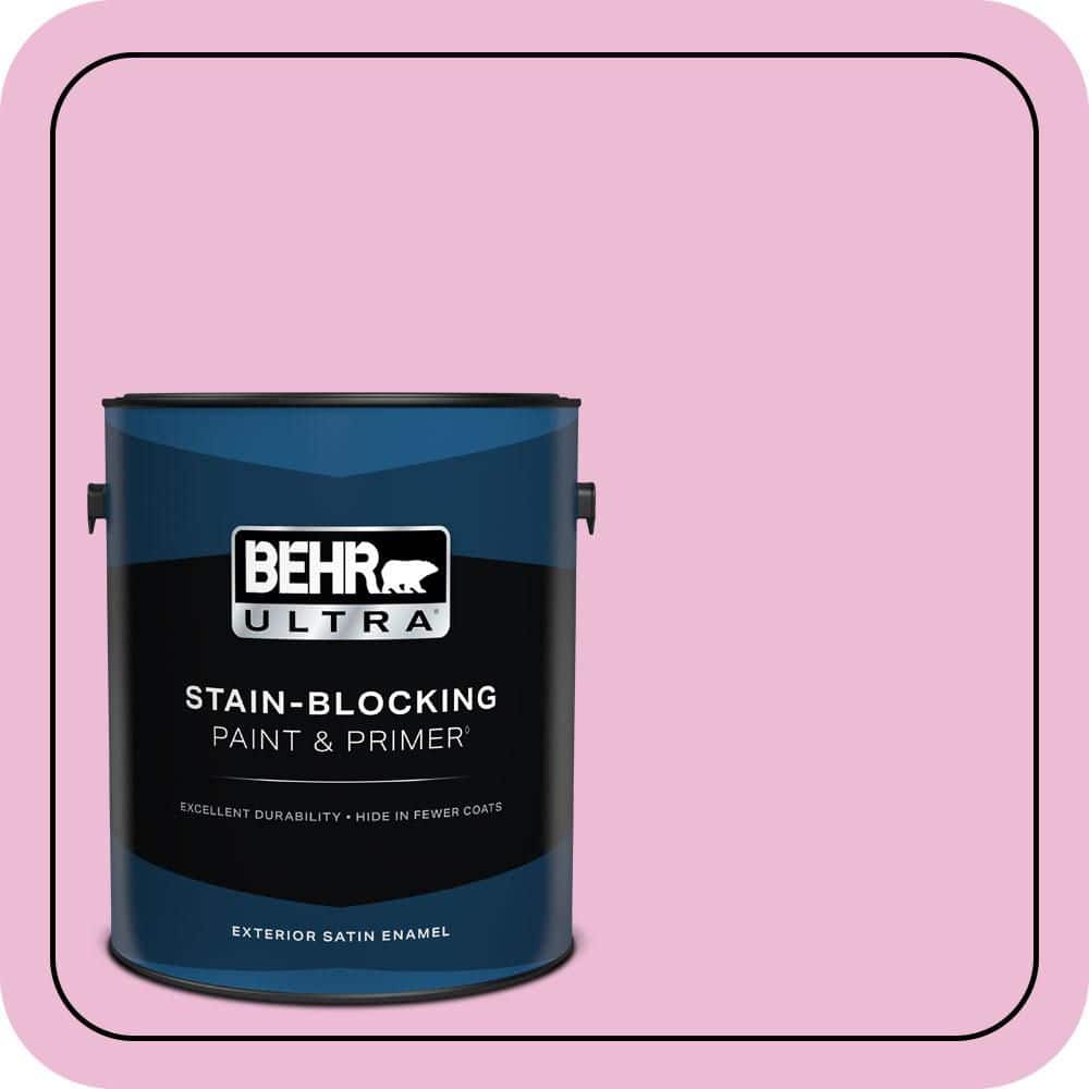 BEHR ULTRA 1 gal. #690A-3 Sweet Taffy Satin Enamel Exterior Paint & Primer