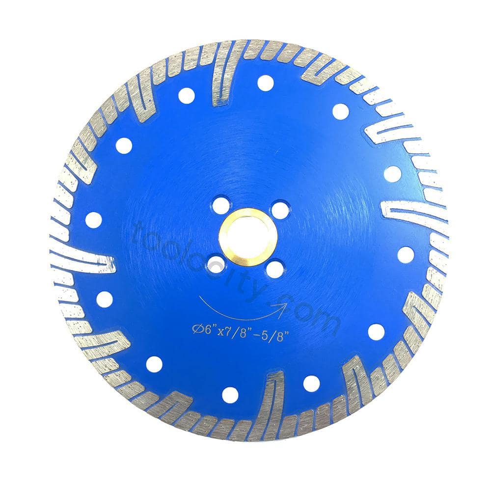 Unbranded Professional 6 in. Granite/Concrete Cutting Continuous Rim Turbo Diamond Blade (3-Pack) (2)
