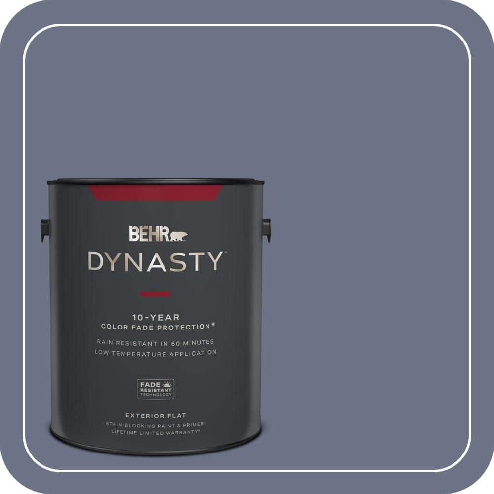 BEHR DYNASTY 1 gal. #PPU16-17 Blue Aura Flat Exterior Stain-Blocking Paint & Primer