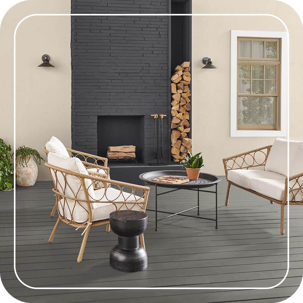 BEHR PREMIUM 1 gal. #SC-137 Drift Gray Solid Color Waterproofing Exterior Wood Stain and Sealer (4)