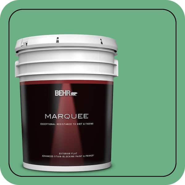 BEHR MARQUEE 5 gal. #P410-5 Lily Pads Flat Exterior Paint & Primer (2)