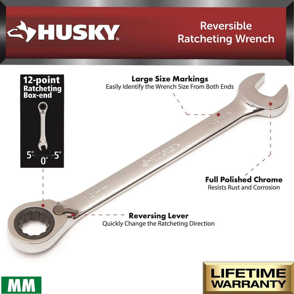 Husky Reversible Ratcheting MM Combination Wrench Set (7-Piece) (3)