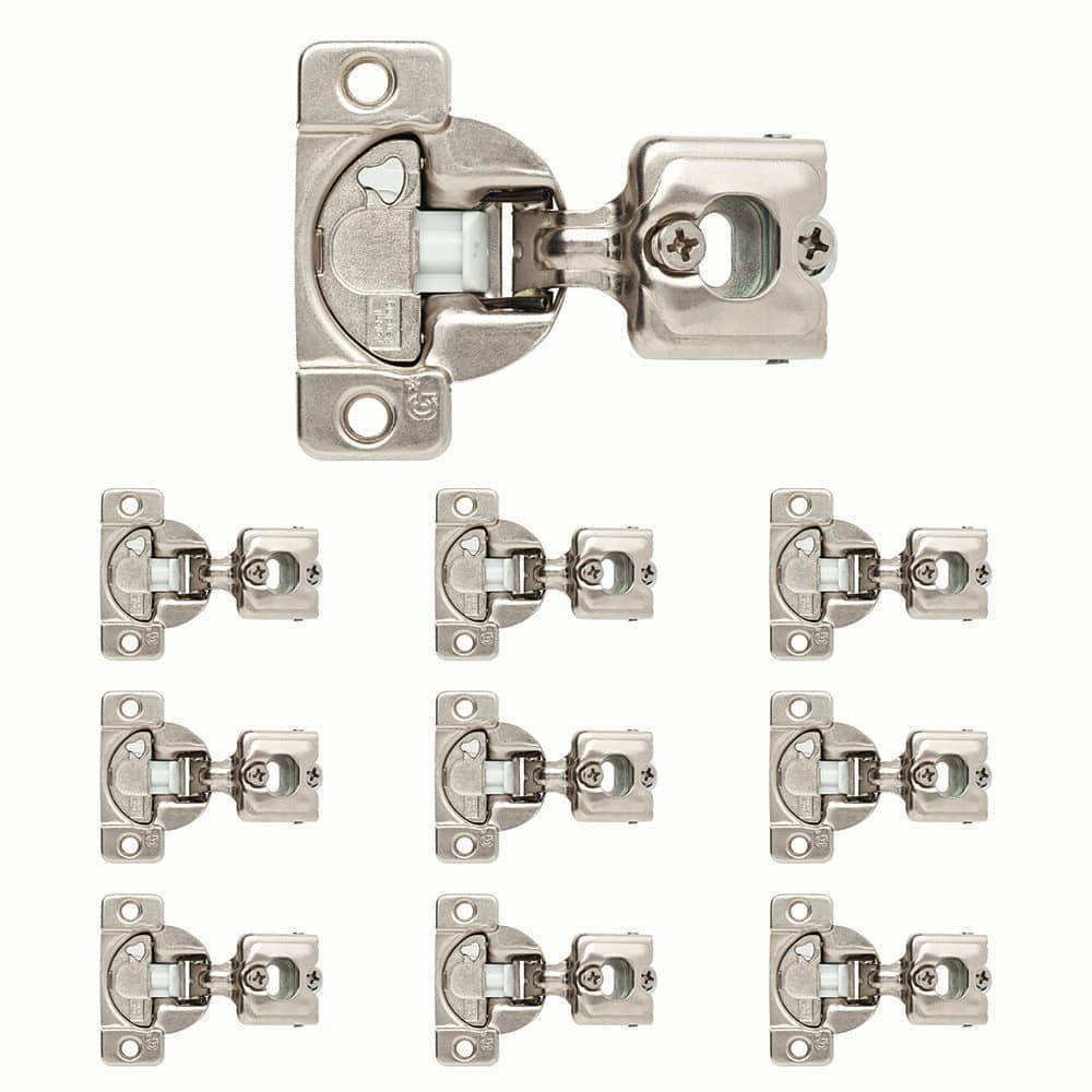 Everbilt 5 Pair Face Frame 35 mm 3/4 in. Overlay Soft-Close Nickel Cabinet Hinge (10 Pieces) (3)
