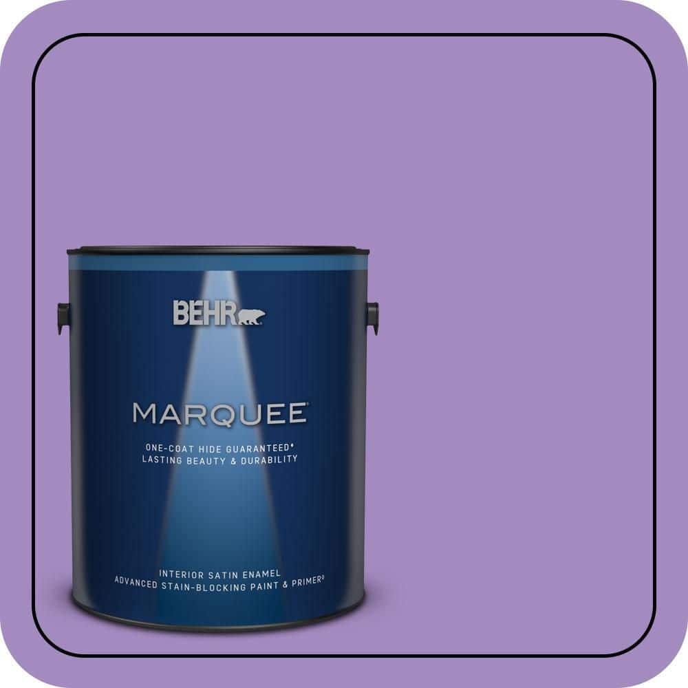 BEHR MARQUEE 1 gal. #P570-4 Classic Bouquet Satin Enamel Interior Paint & Primer (1)