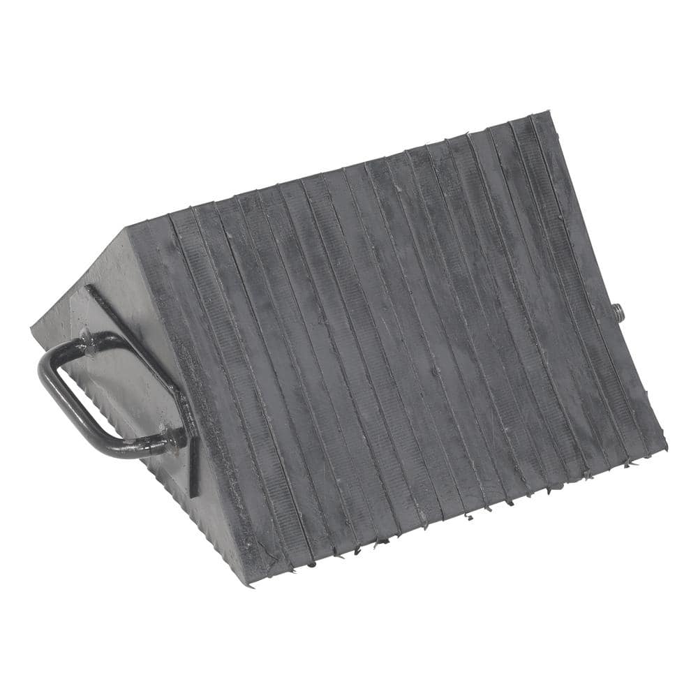 Vestil 10 in. x 10 in. x 5.5 in. Laminated Rubber Wheel Chock with Grips (1)