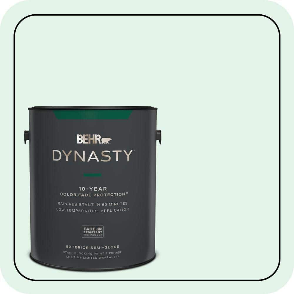 BEHR DYNASTY 1 gal. #480C-1 Light Mint Semi-Gloss Exterior Stain-Blocking Paint & Primer