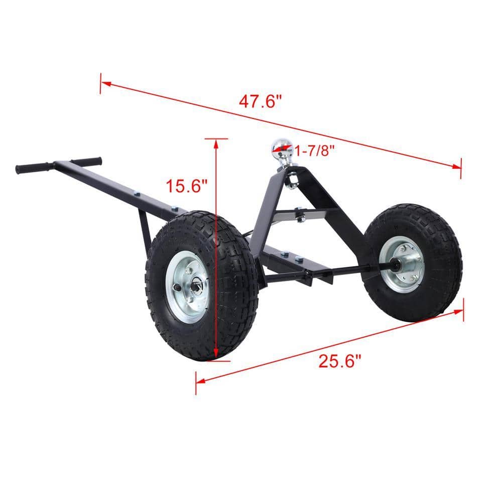 Miscool Ami 600 lbs. 10 in. Pneumatic Wheels Trailer Dolly in Black (3)