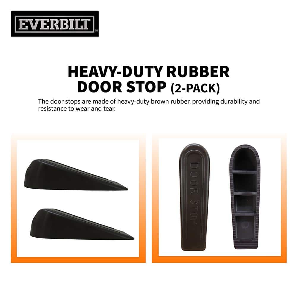 Everbilt Heavy-Duty Brown Rubber Door Stop (2-Pack) (3)